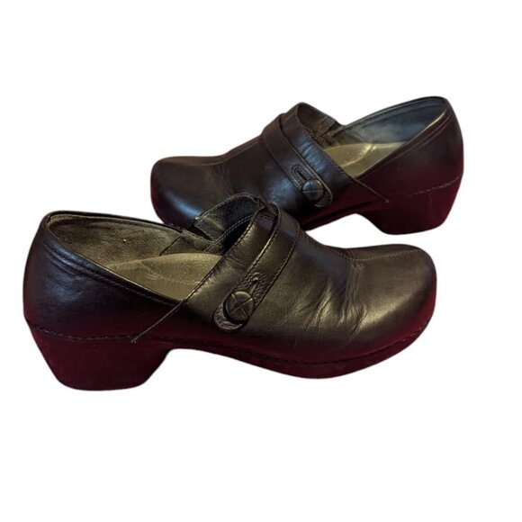 Dansko Solstice Leather Clog Shoe Professional Nurse Boho Comfort Scandi Girl - Picture 2 of 9